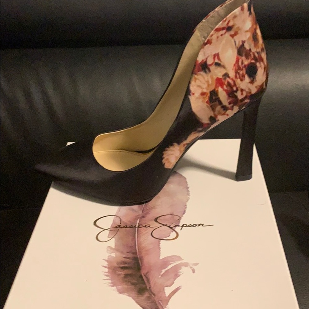 Jessica Simpson floral stiletto heels